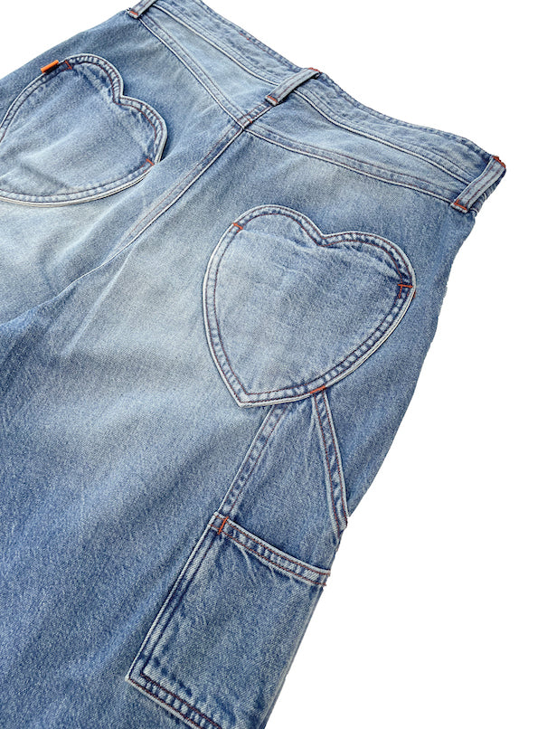 FADED PAINTER JEANS (BLUE)