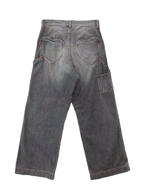 FADED PAINTER JEANS (BLACK)