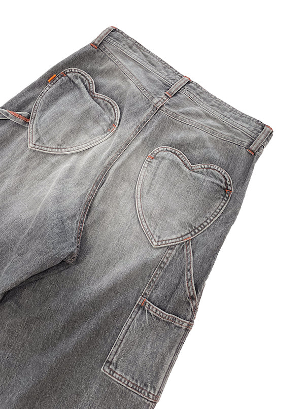 FADED PAINTER JEANS (BLACK)
