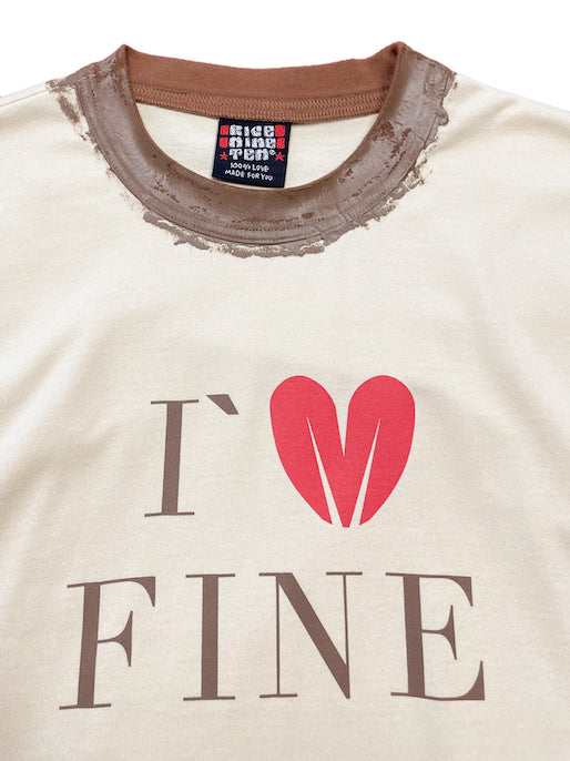 HAND PAINT RINGER TEE (BEIGE)
