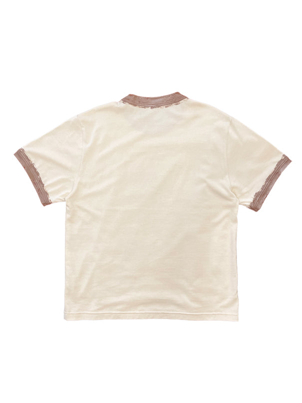 HAND PAINT RINGER TEE (BEIGE)