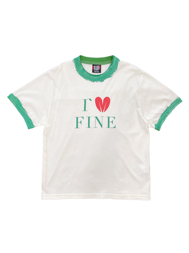 HAND PAINT RINGER TEE (OFF WHITE)