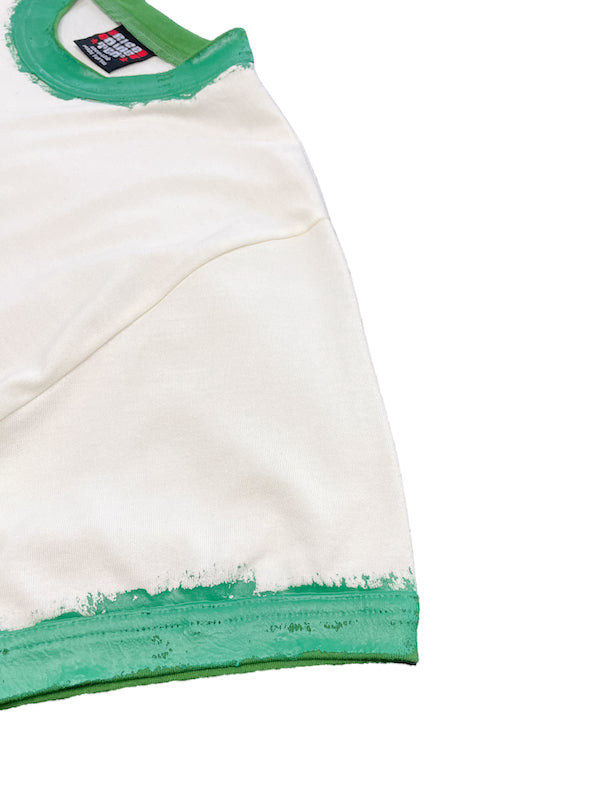 HAND PAINT RINGER TEE (OFF WHITE)