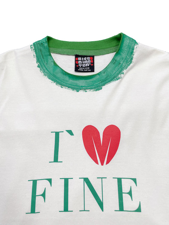 HAND PAINT RINGER TEE (OFF WHITE)
