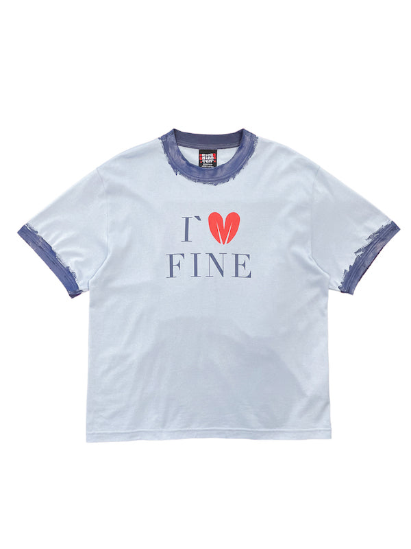 HAND PAINT RINGER TEE (SAX BLUE)