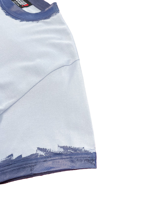 HAND PAINT RINGER TEE (SAX BLUE)