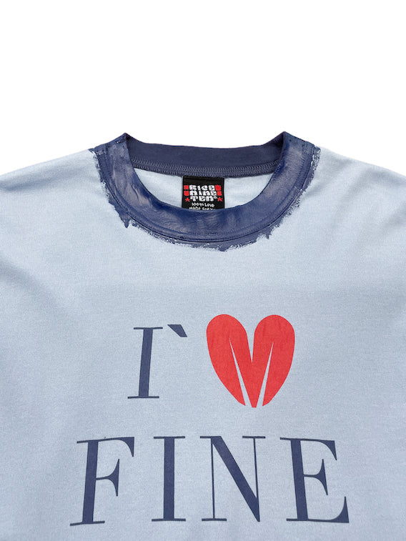 HAND PAINT RINGER TEE (SAX BLUE)