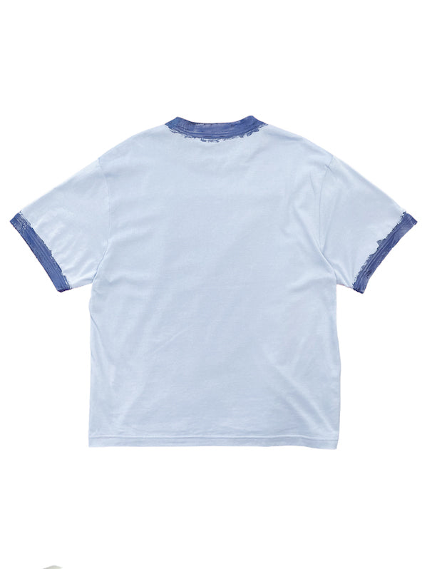 HAND PAINT RINGER TEE (SAX BLUE)