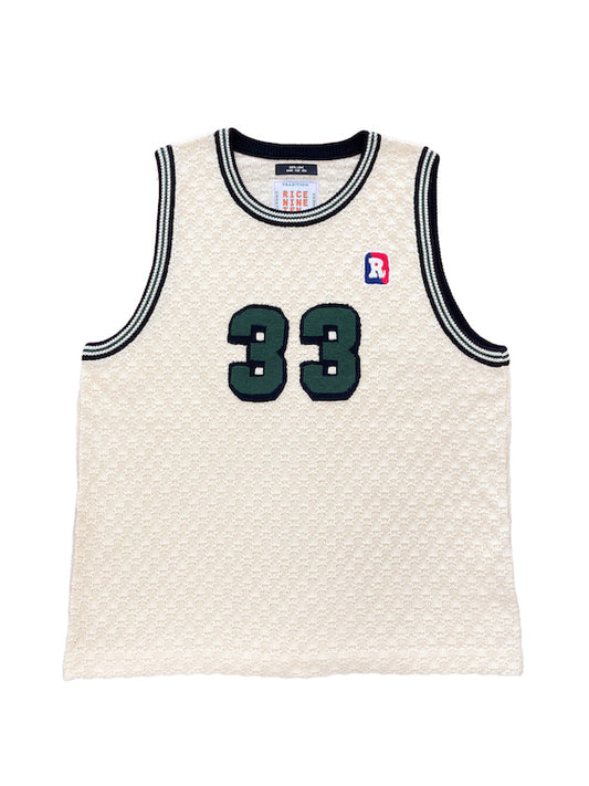 KNITTING BASKETBALL SHIRT (OFF WHITE)