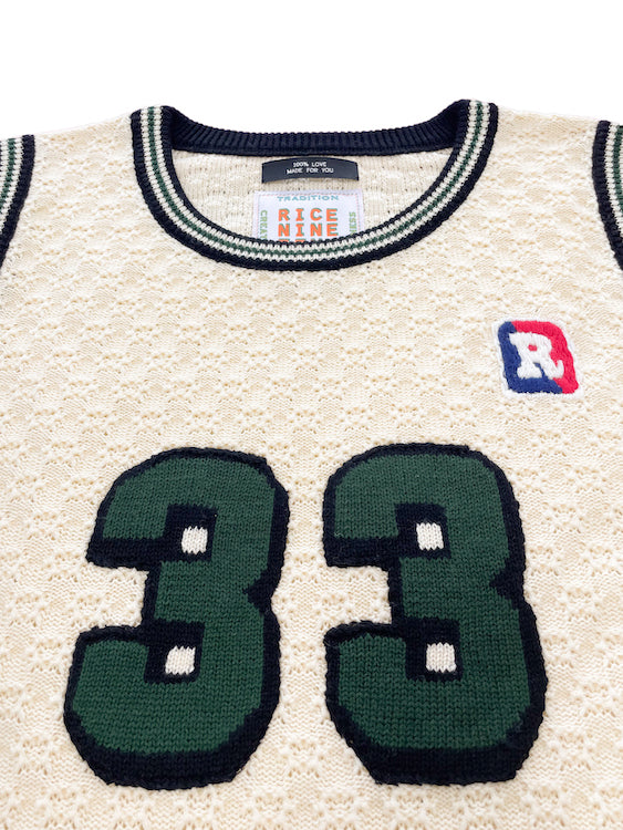 KNITTING BASKETBALL SHIRT (OFF WHITE)