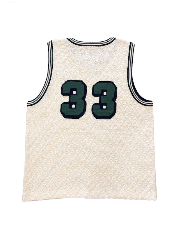 KNITTING BASKETBALL SHIRT (OFF WHITE)