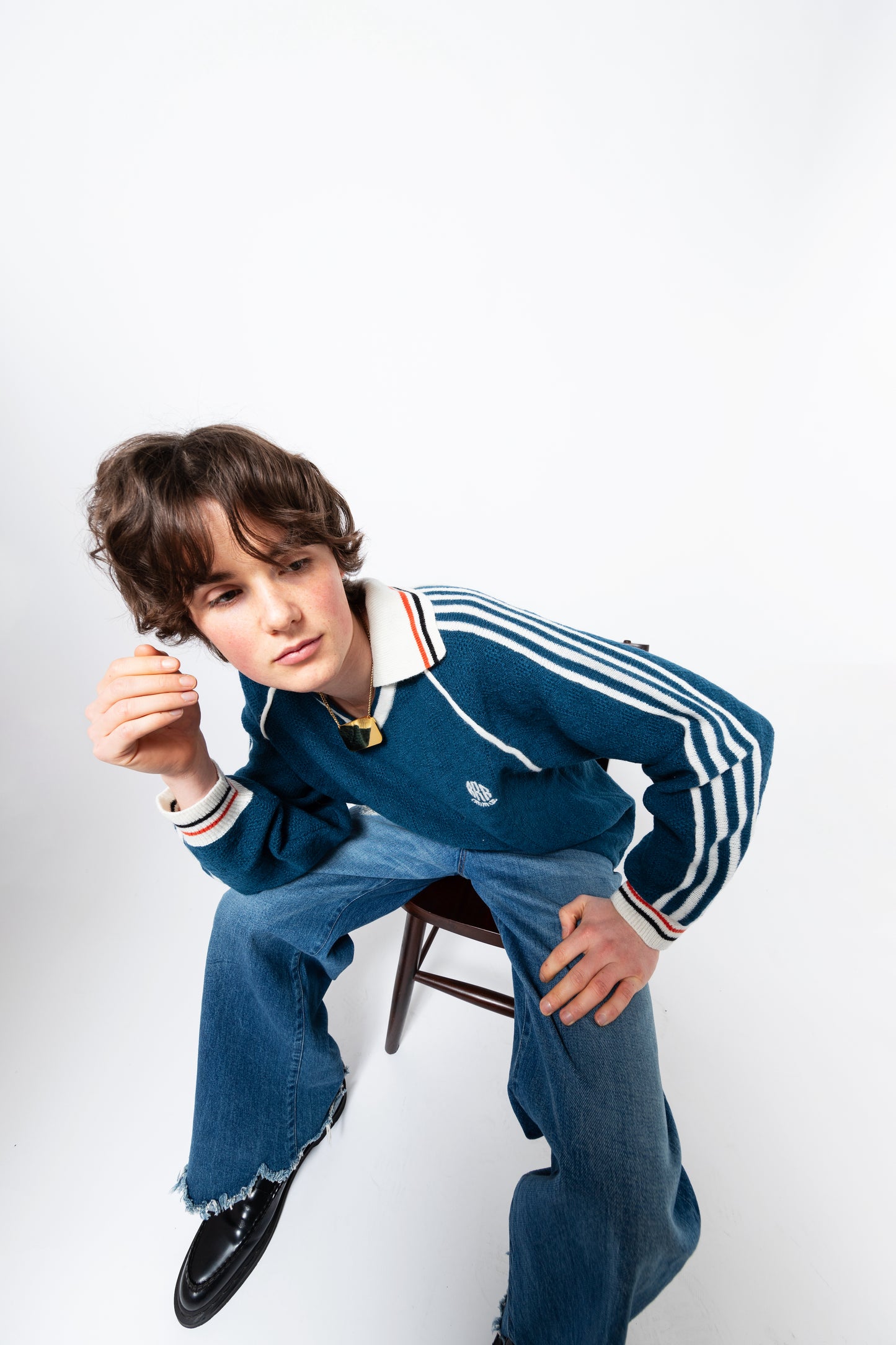 KNITTING CLASSIC SOCCER JERSEY (NAVY)