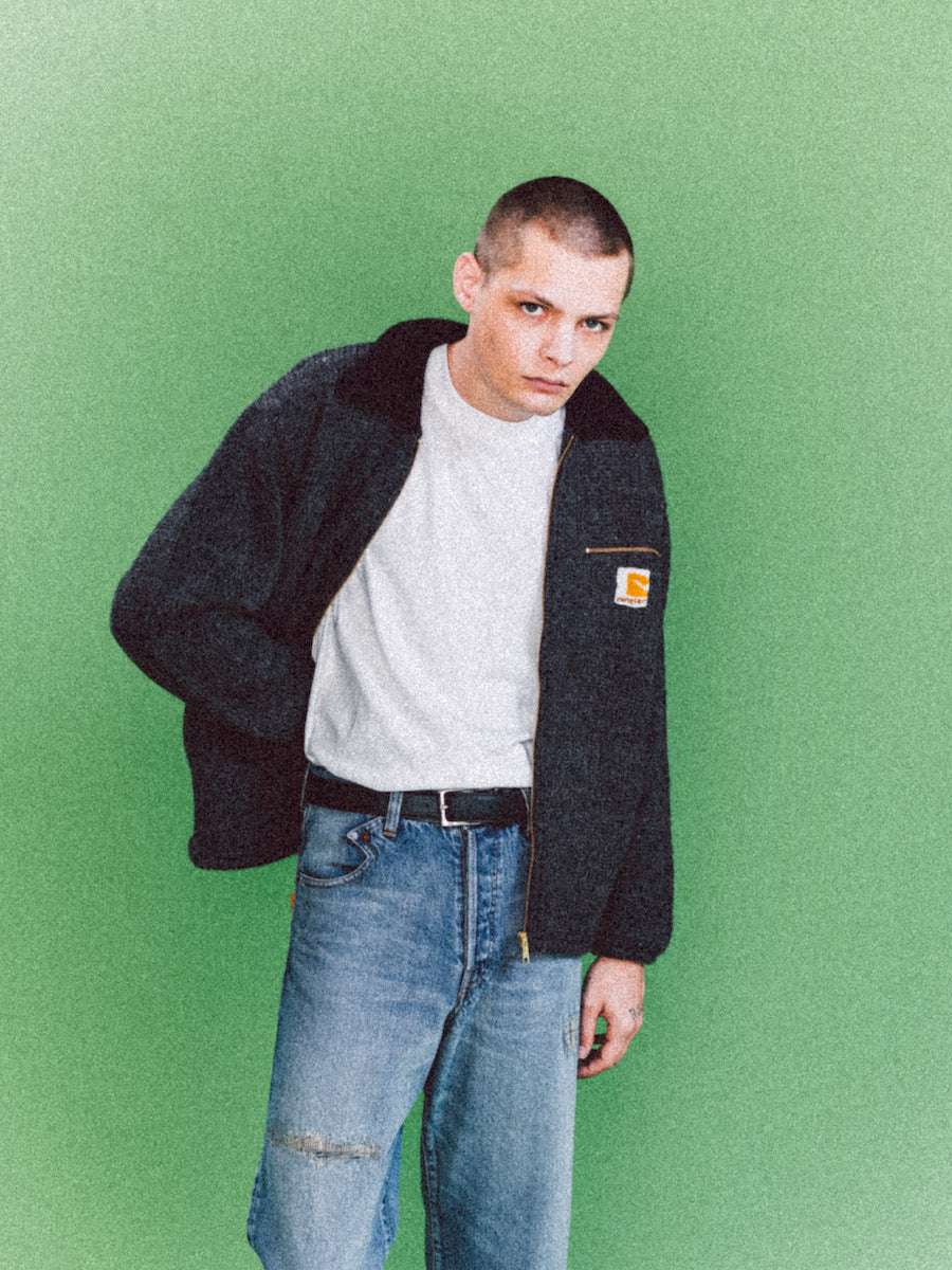 HOME MADE KNITTING DETROIT JACKET (DARK GRAY)