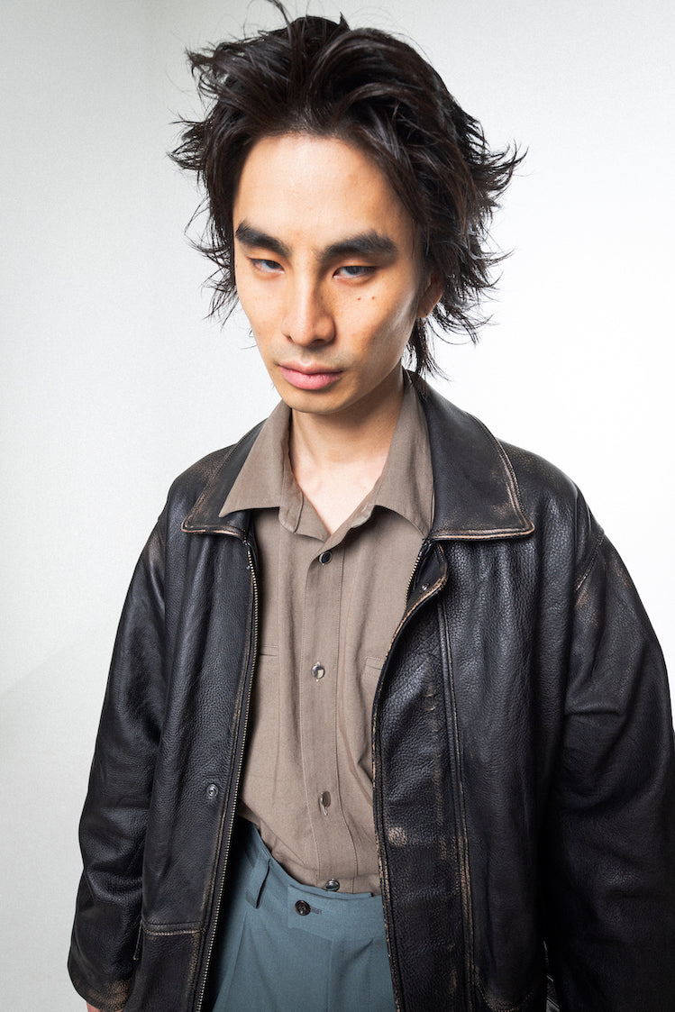 DAD`S LEATHER HALF COAT
