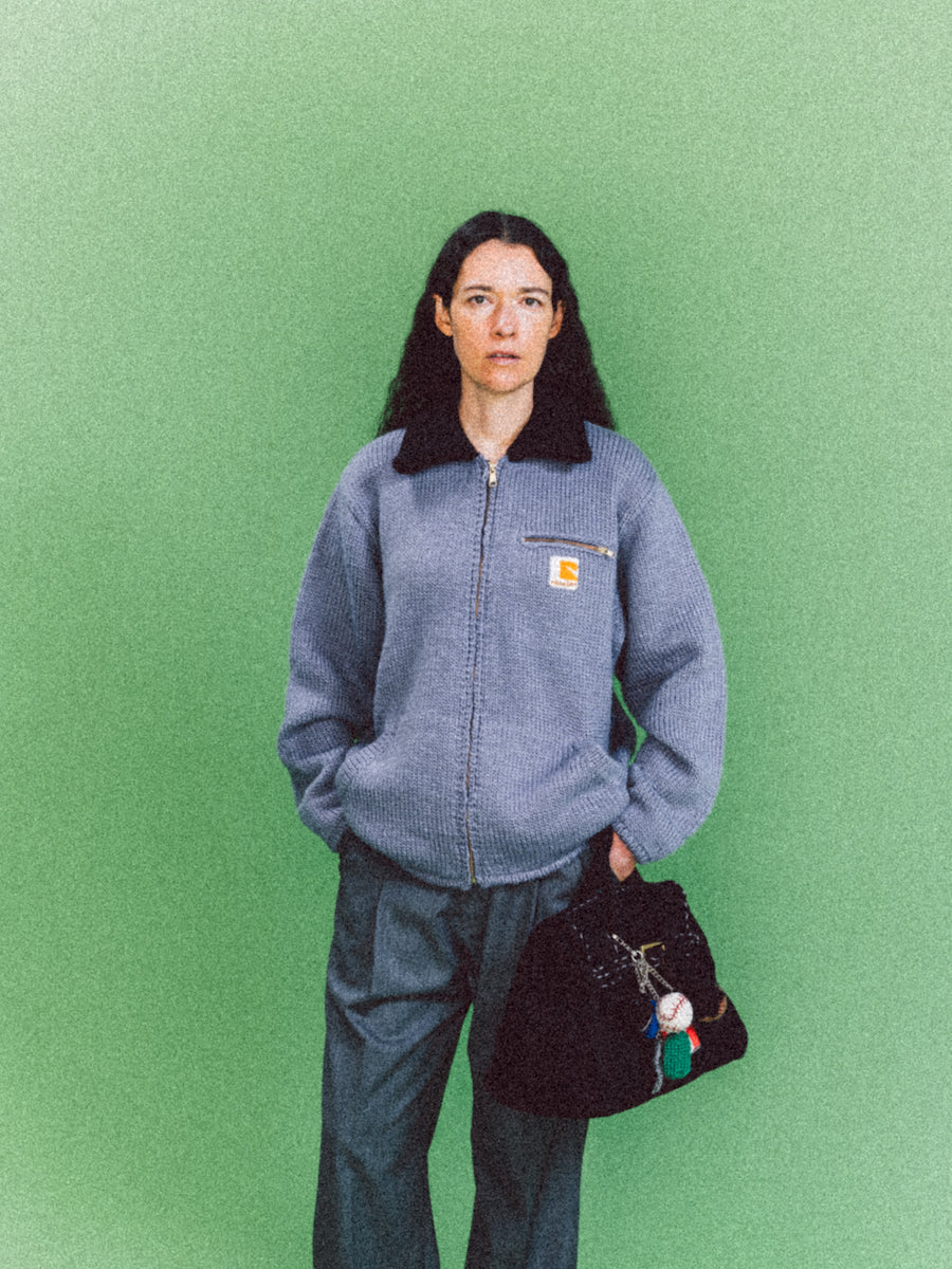 HOME MADE KNITTING DETROIT JACKET  (ASH INDIGO)