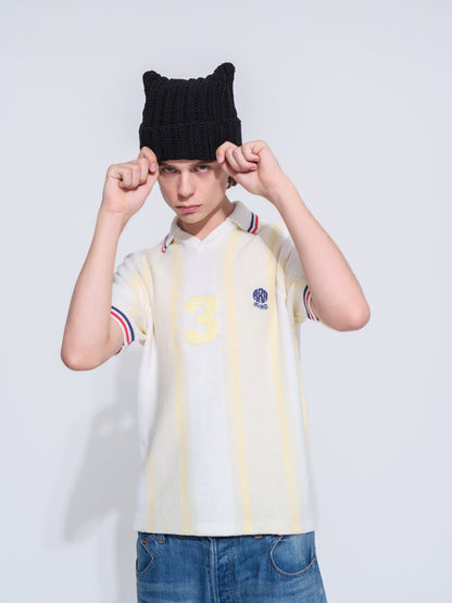 KNITTED SOCCER SHIRT(OFF WHITE)