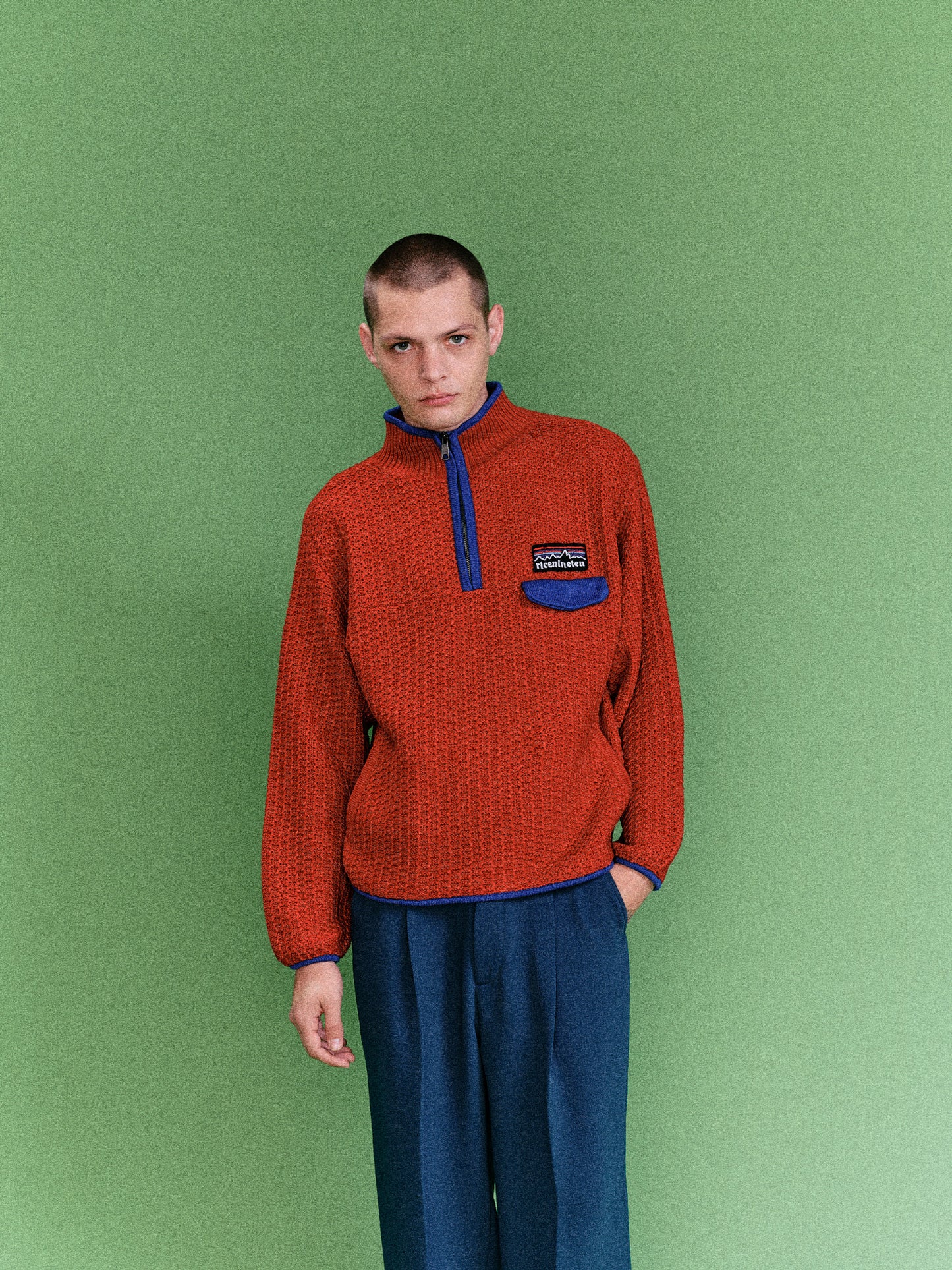 MOUNTAIN KNITTING PULLOVER (RED)