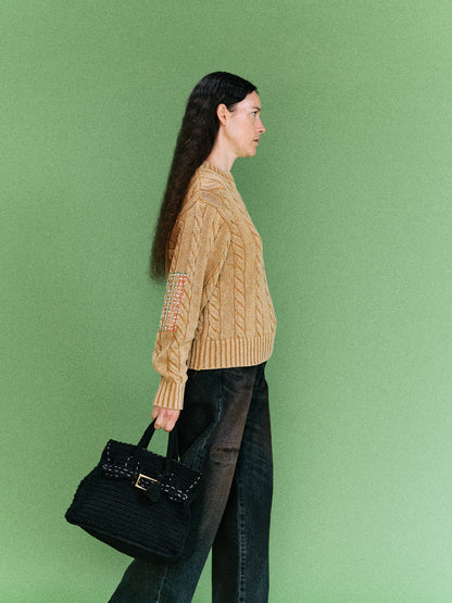 HAND KNITTED JANE BAG (BLACK)
