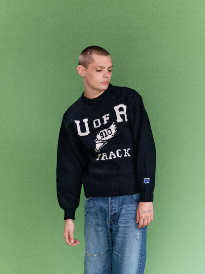 HOME MADE KNITTING SWEATSHIRT  (NAVY)