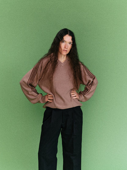 KNITTING GAME SHIRT (DARK BEIGE)