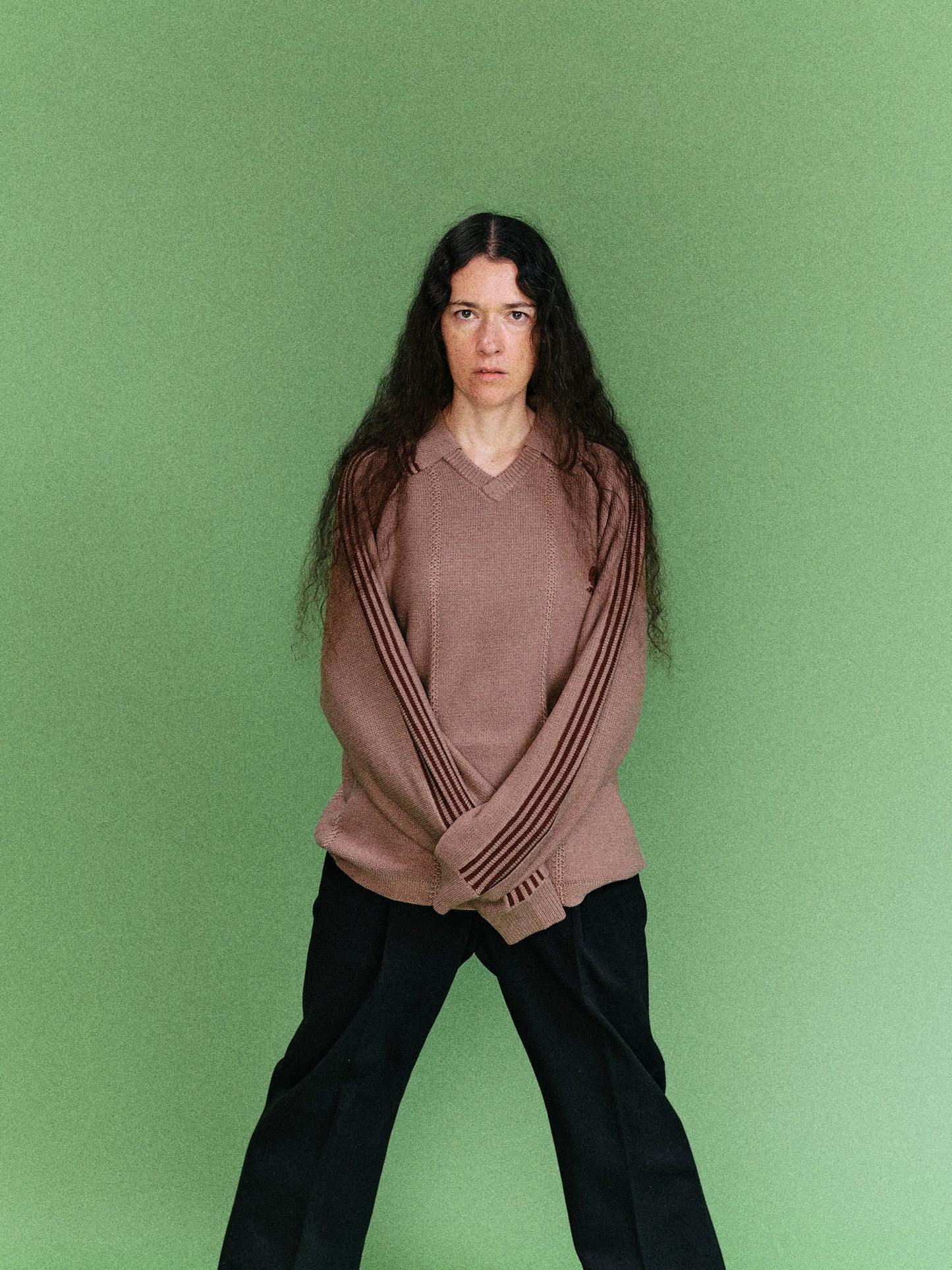 KNITTING GAME SHIRT (DARK BEIGE)