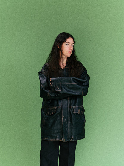 DAD'S LEATHER HALF COAT