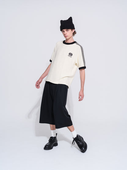 KNITTED TRAINING T-SHIRT (OFF WHITE)