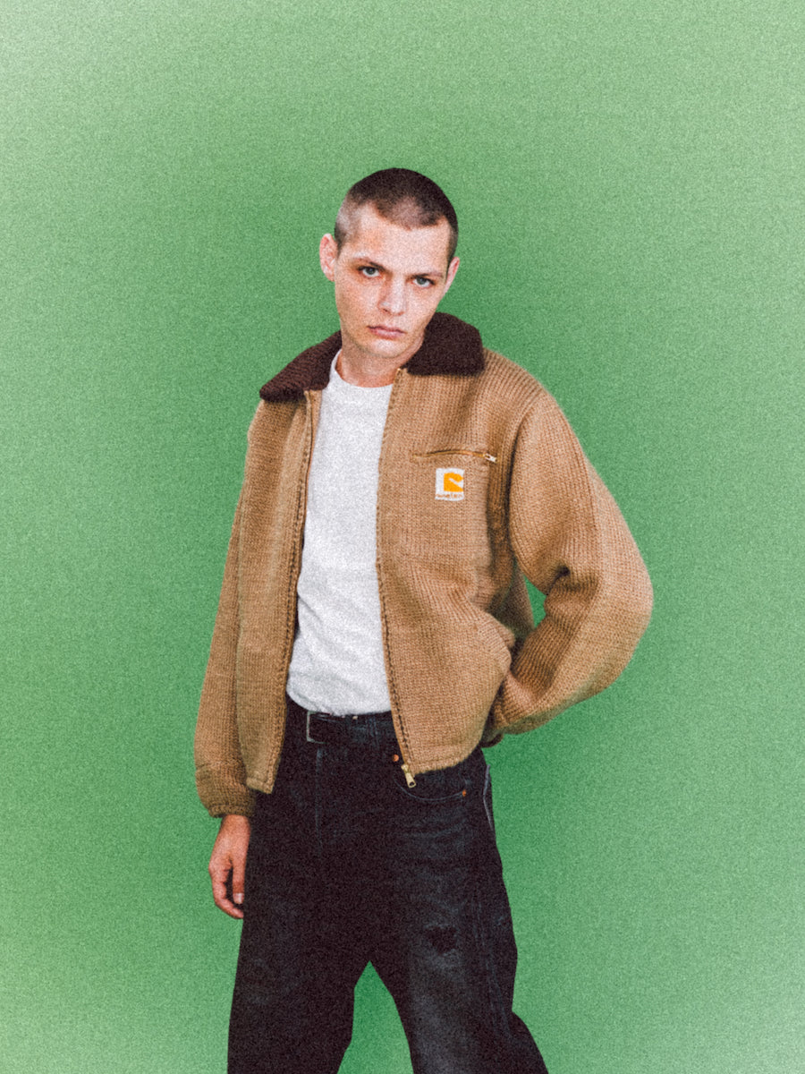 HOME MADE KNITTING DETROIT JACKET (TAN)