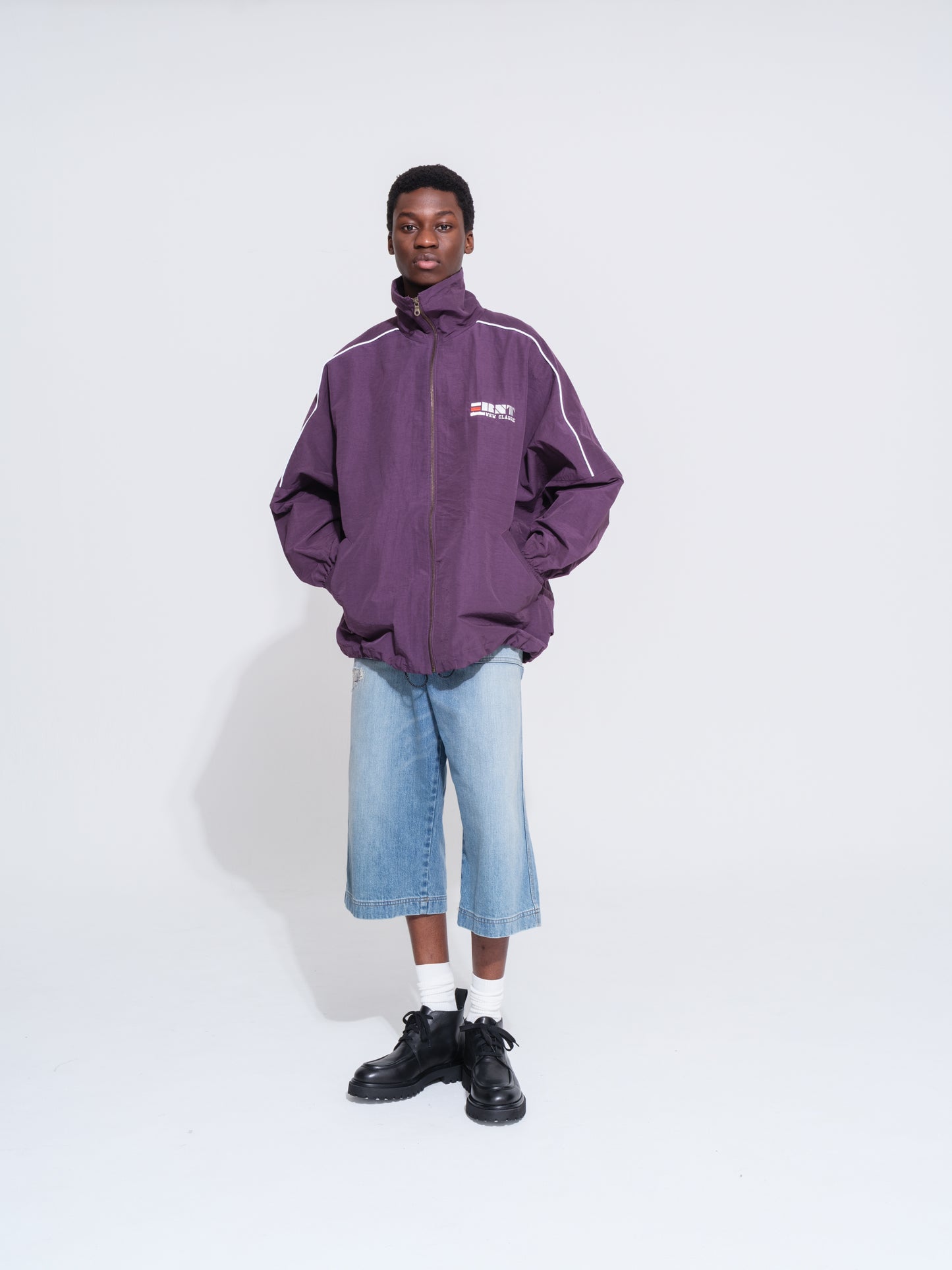 BLOCKED BLOUSON (PURPLE) 