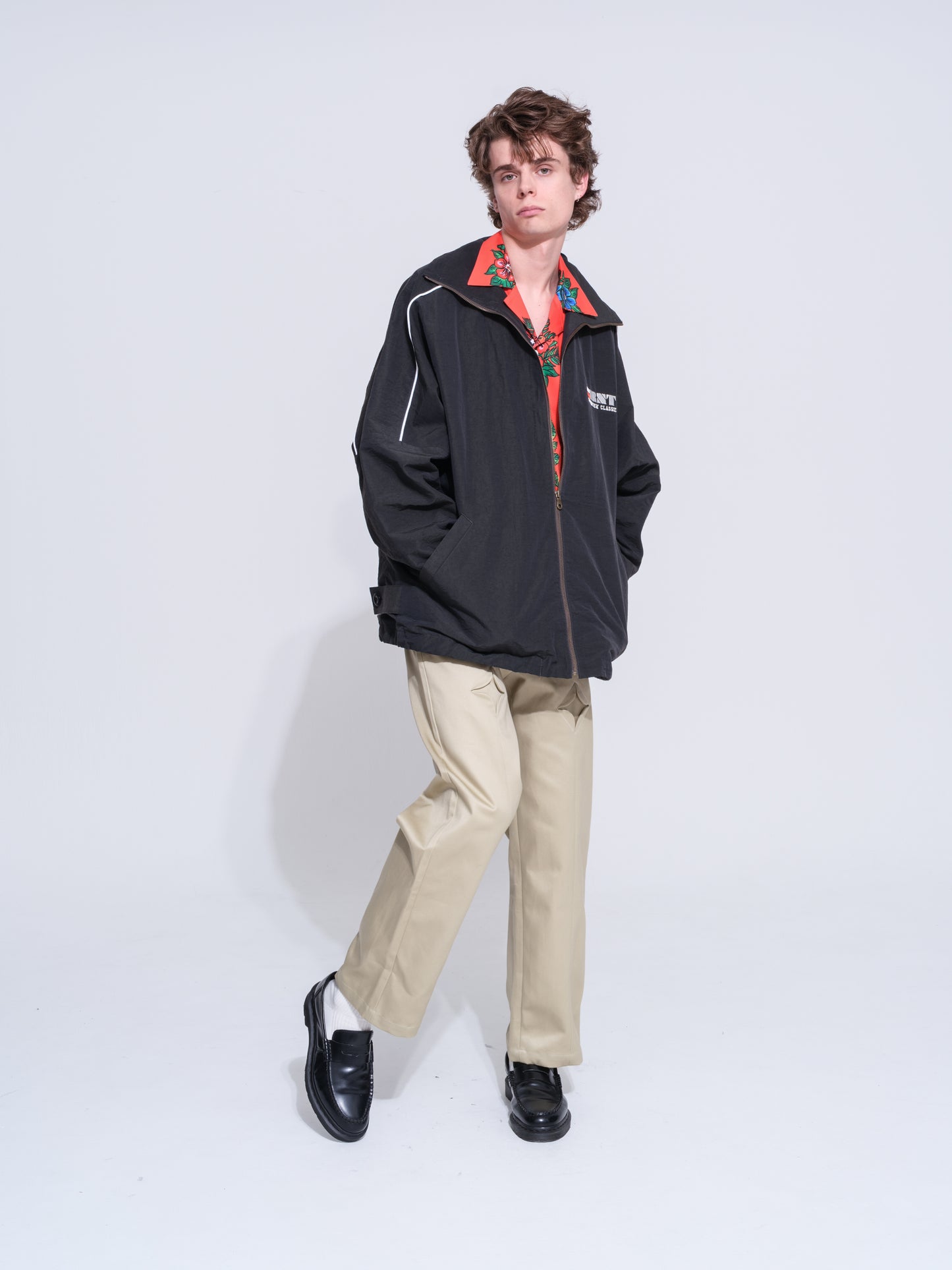 BLOCKED BLOUSON (BLACK) 