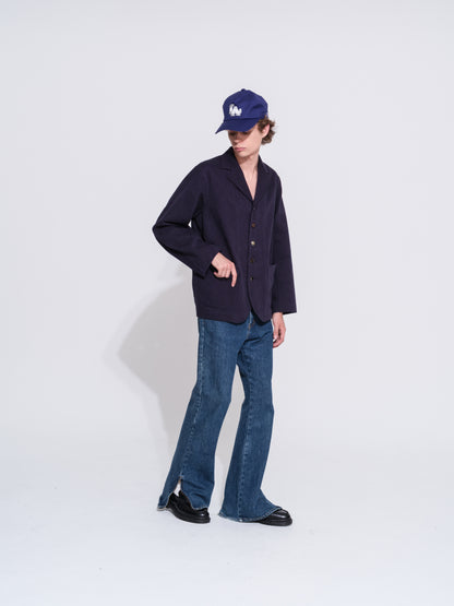 BOOT CUT SIDE ZIP JEANS (BLUE)