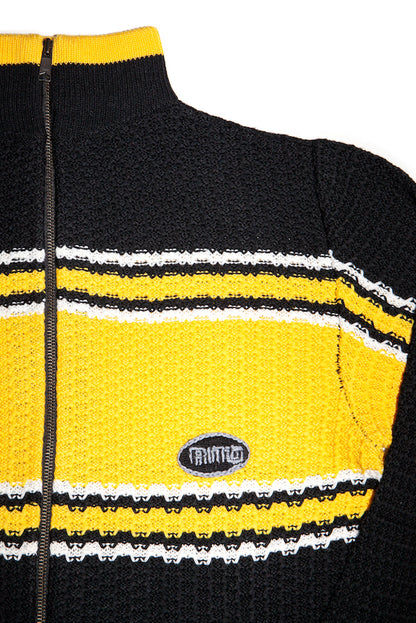 KNITTED FULL ZIP JACKET (YELLOW)