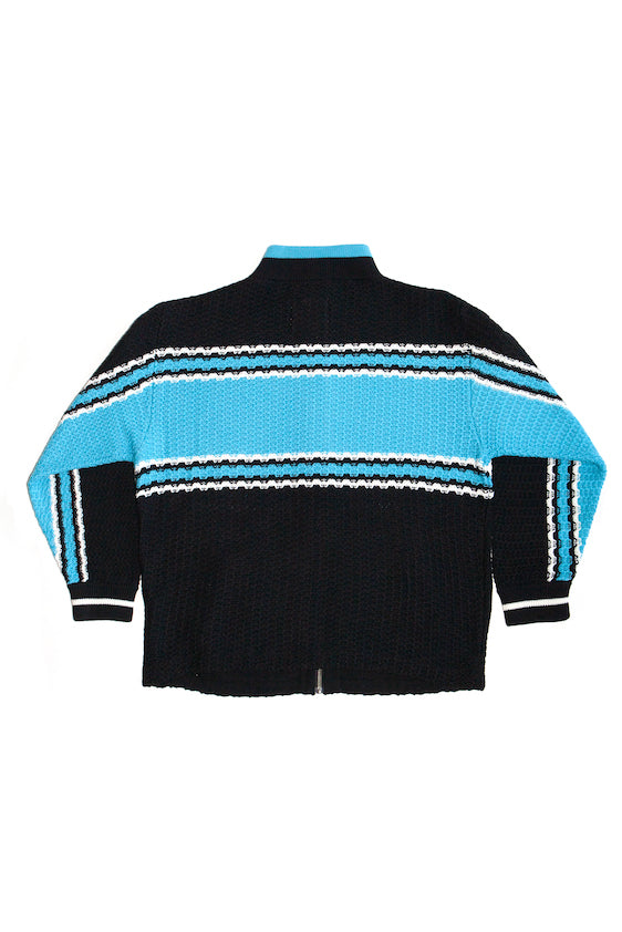 KNITTED FULL ZIP JACKET (LIGHT BLUE)