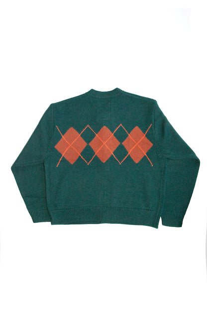 ARGYLE CARDIGAN (DARK GREEN)