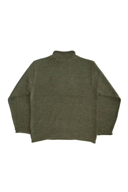 KNITTED ROLL NECK SWEATER (OLIVE)