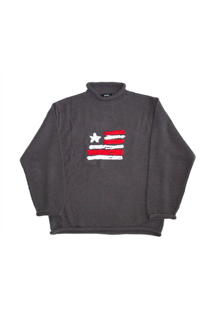 KNITTED ROLL NECK SWEATER (GRAY)