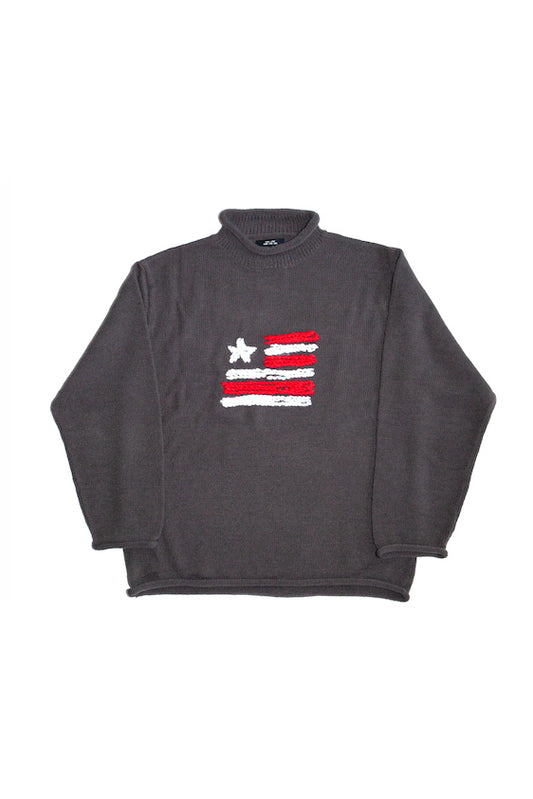 KNITTED ROLL NECK SWEATER (GRAY)