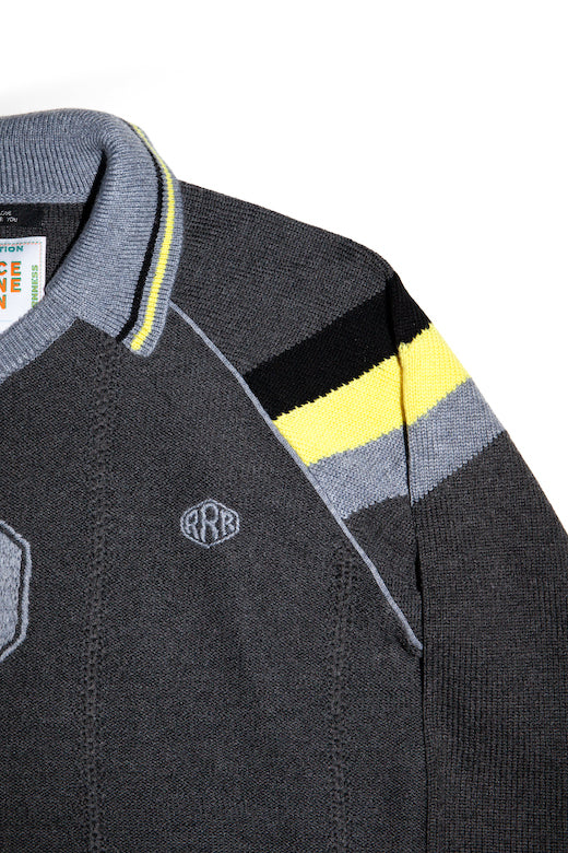 KNIT GAME SHIRT (DARK GRAY)