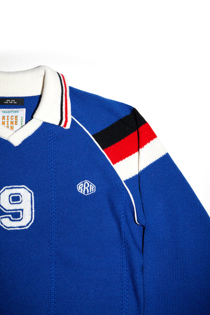 KNIT GAME SHIRT (BLUE)