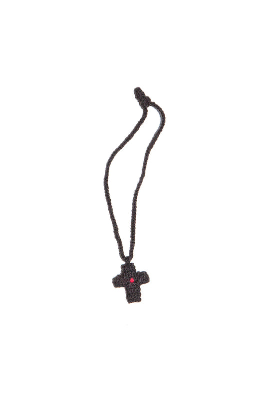 HAND KNIT NECKLACE (BLACK)