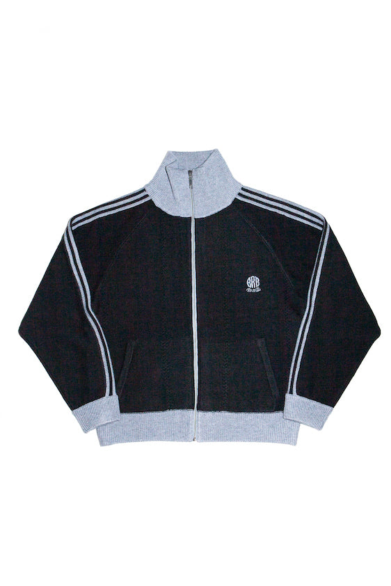 KNITTED TRACK JACKET (BLACK)