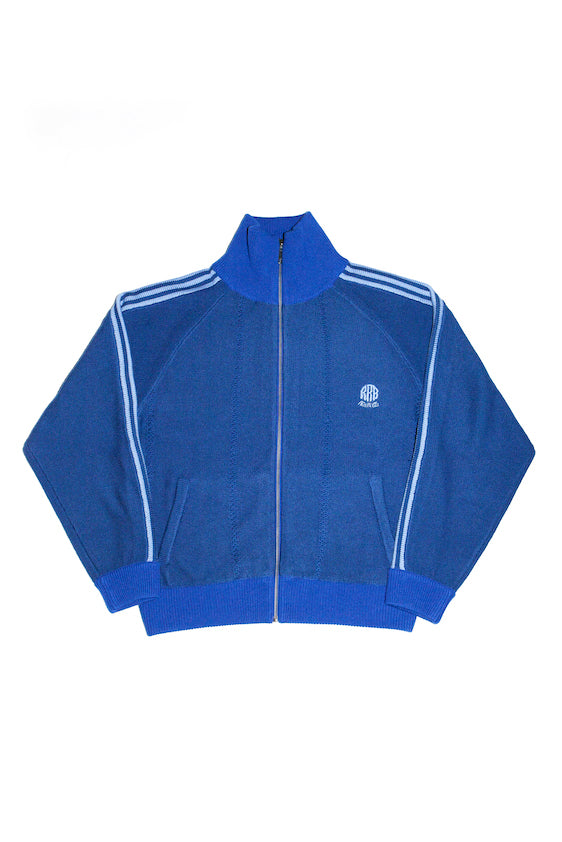 KNITTED TRACK JACKET (NAVY)