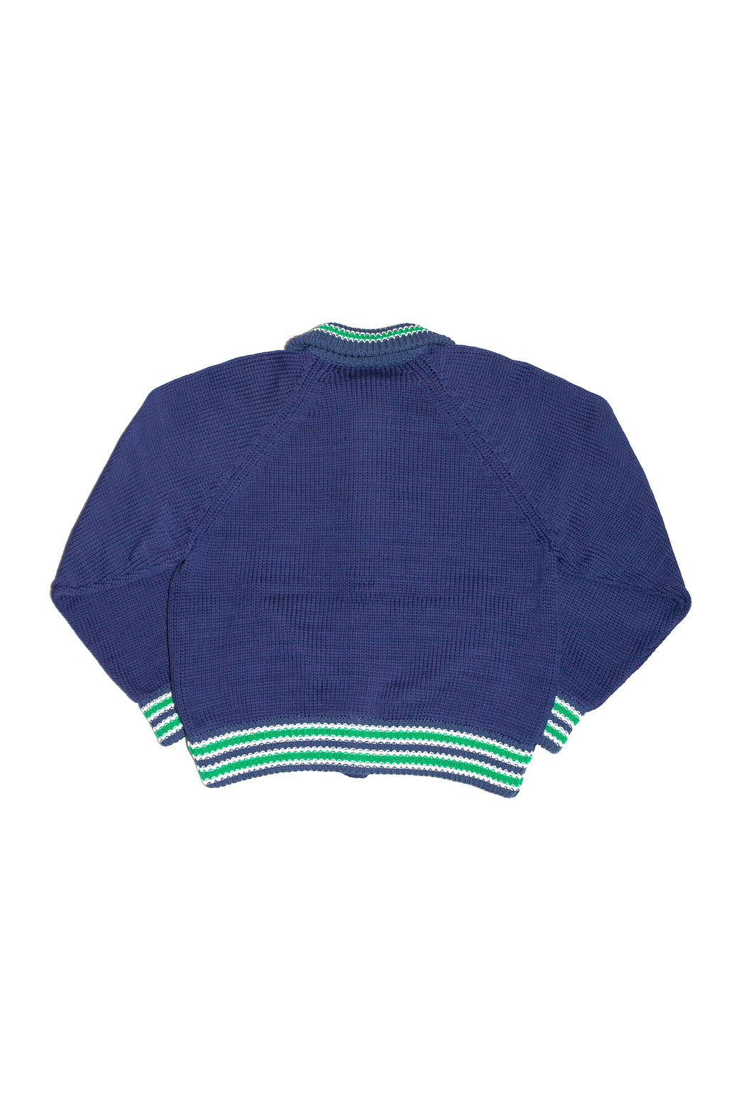 KNITTED VARSITY JACKET (NAVY)