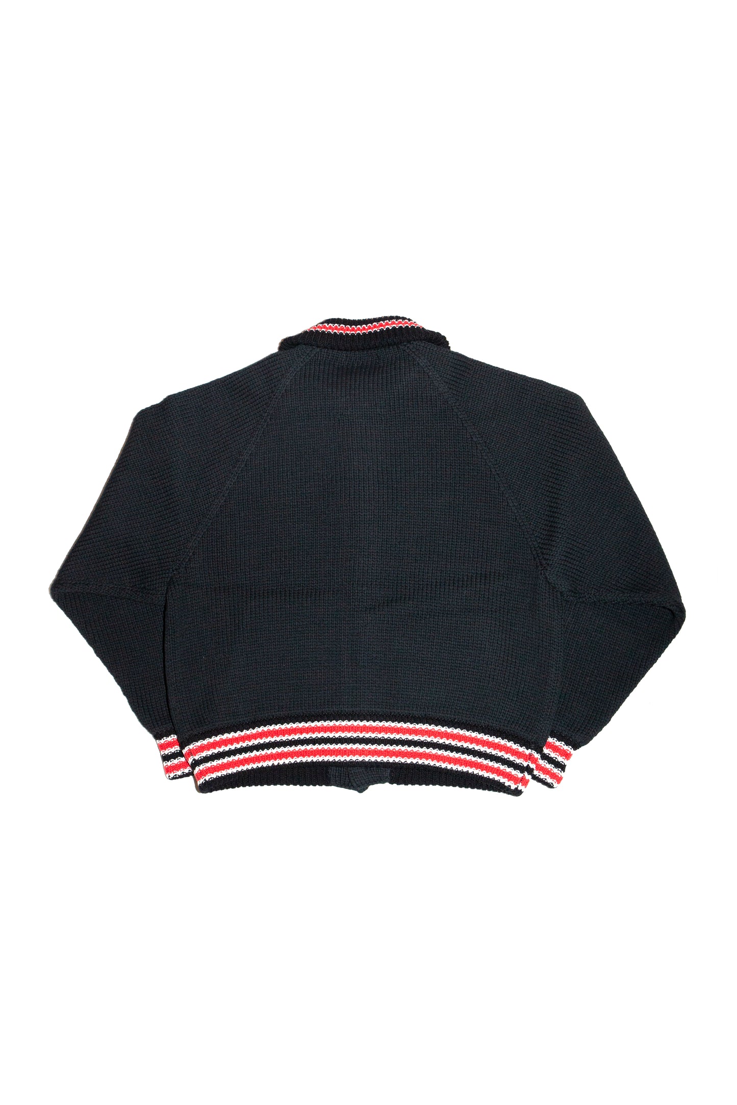 KNITTED VARSITY JACKET (BLACK)
