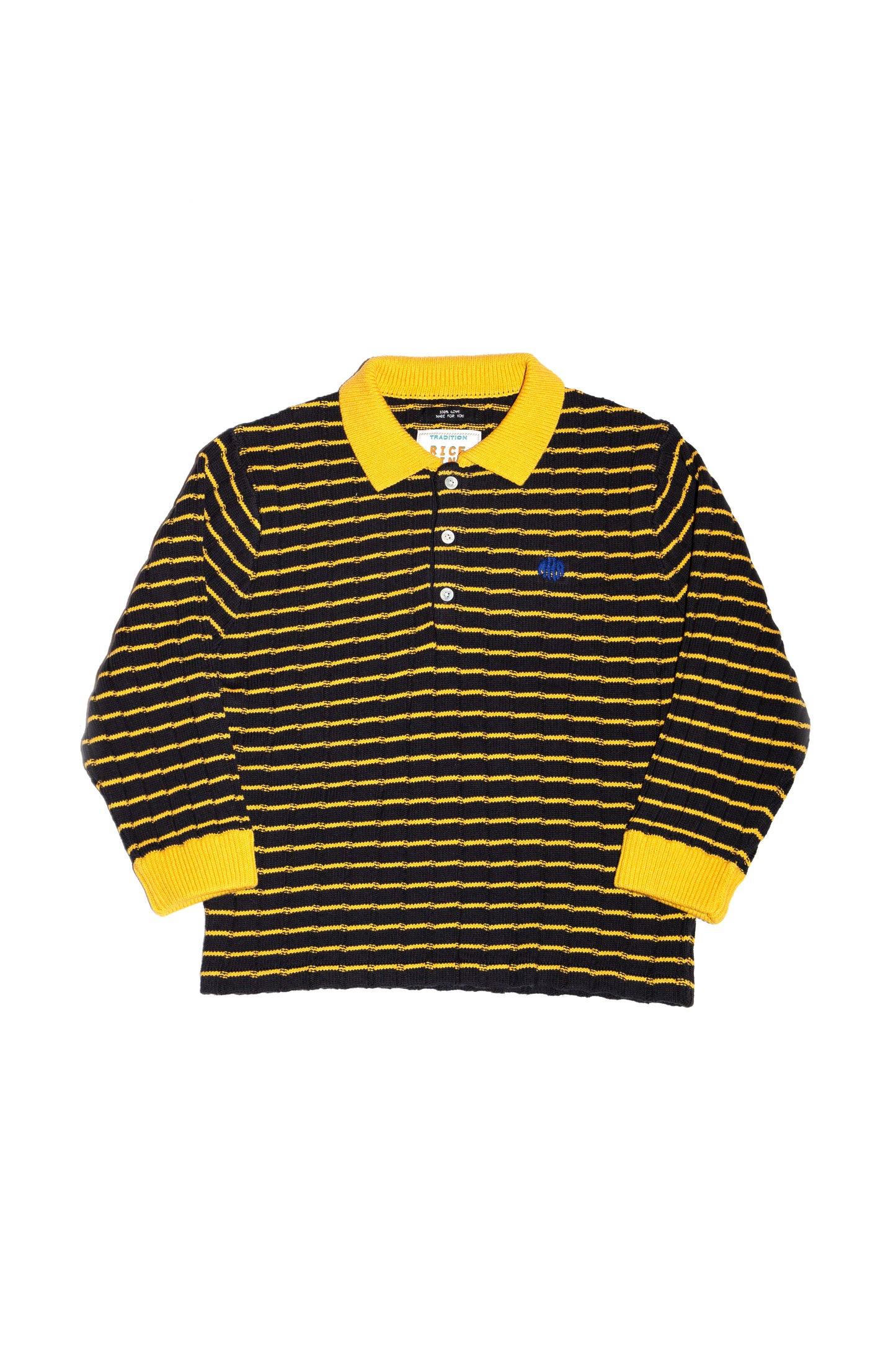 KNITTED CROPPED POLO SHIRT (BLACK)