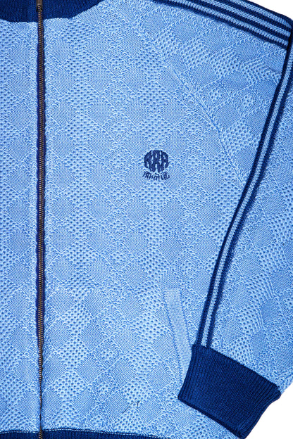 KNITTED TRAINING JACKET (SAX BLUE)