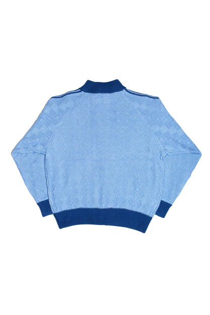 KNITTED TRAINING JACKET (SAX BLUE)