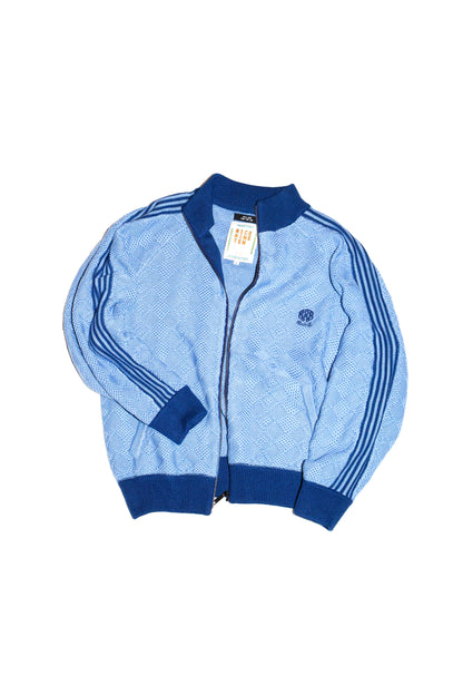 KNITTED TRAINING JACKET (SAX BLUE)
