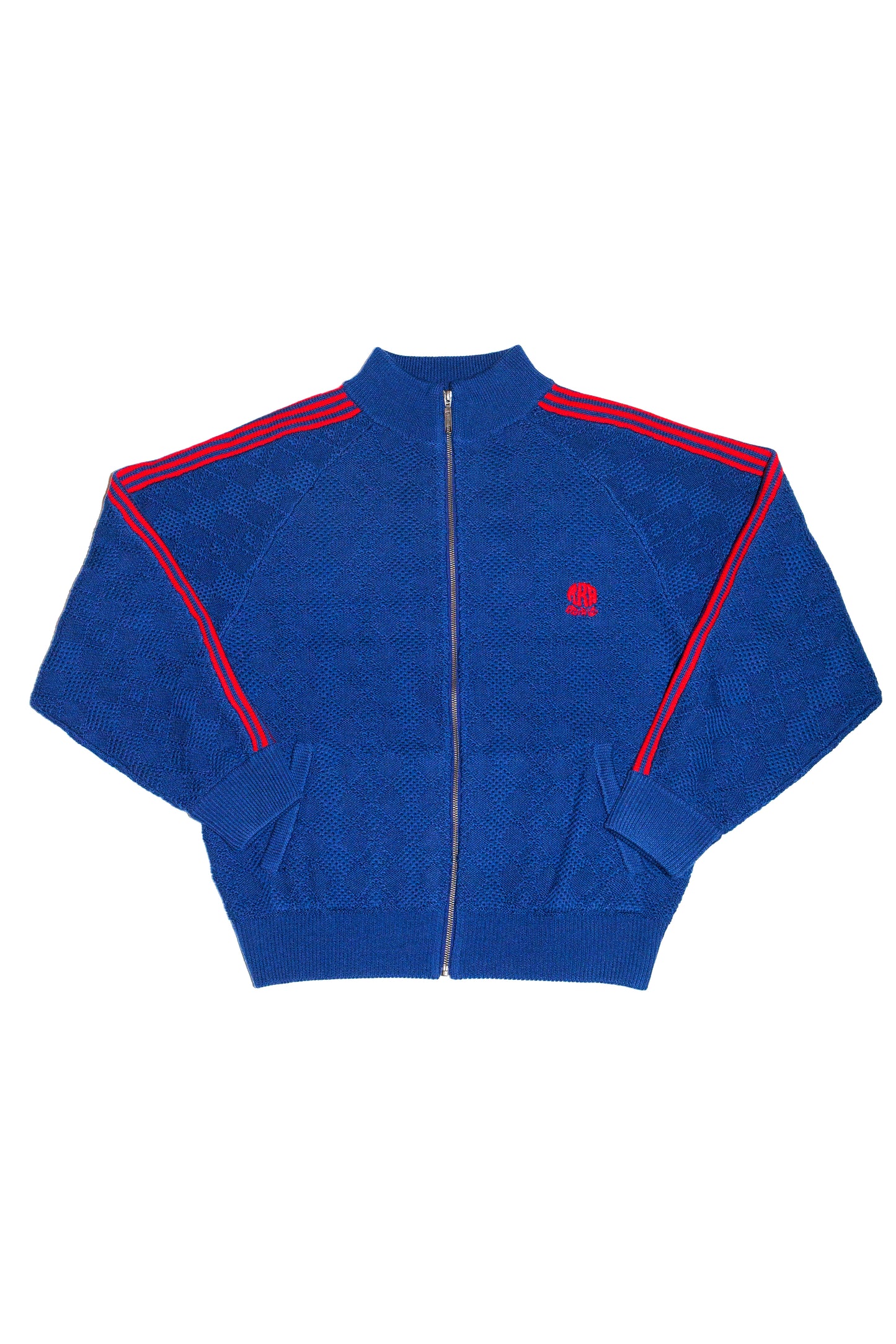 KNITTED TRAINING JACKET (BLUE) 