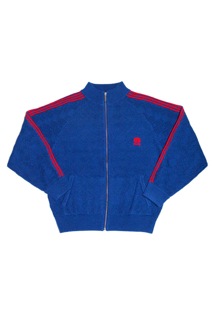 KNITTED TRAINING JACKET (BLUE) 